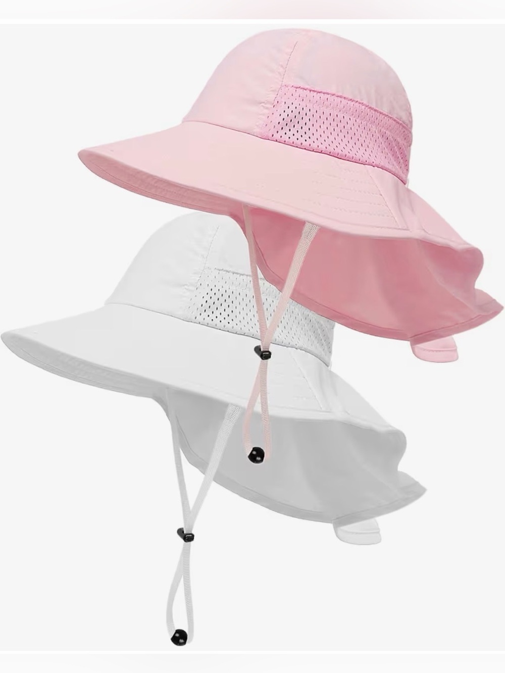 Toddler Summer Adjustable Wide Brim Sun Hat with Neck Cover
